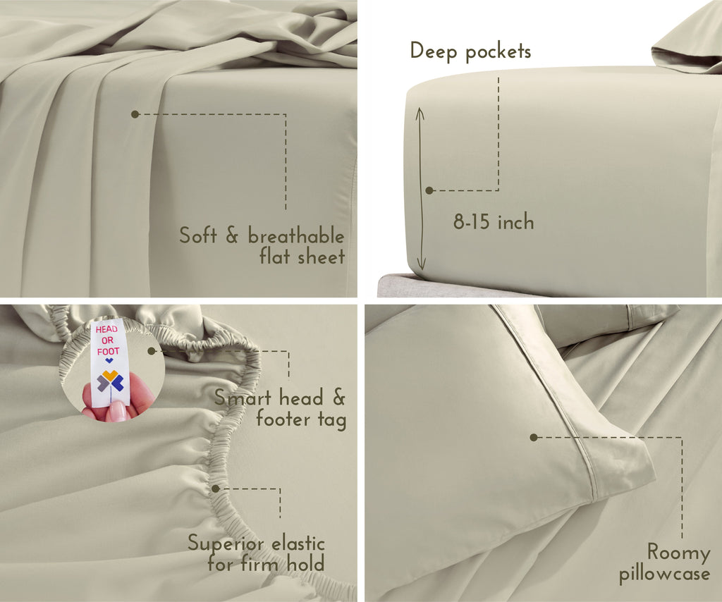 Everyday Soft Sateen Solid Sheet Set - California Design Den