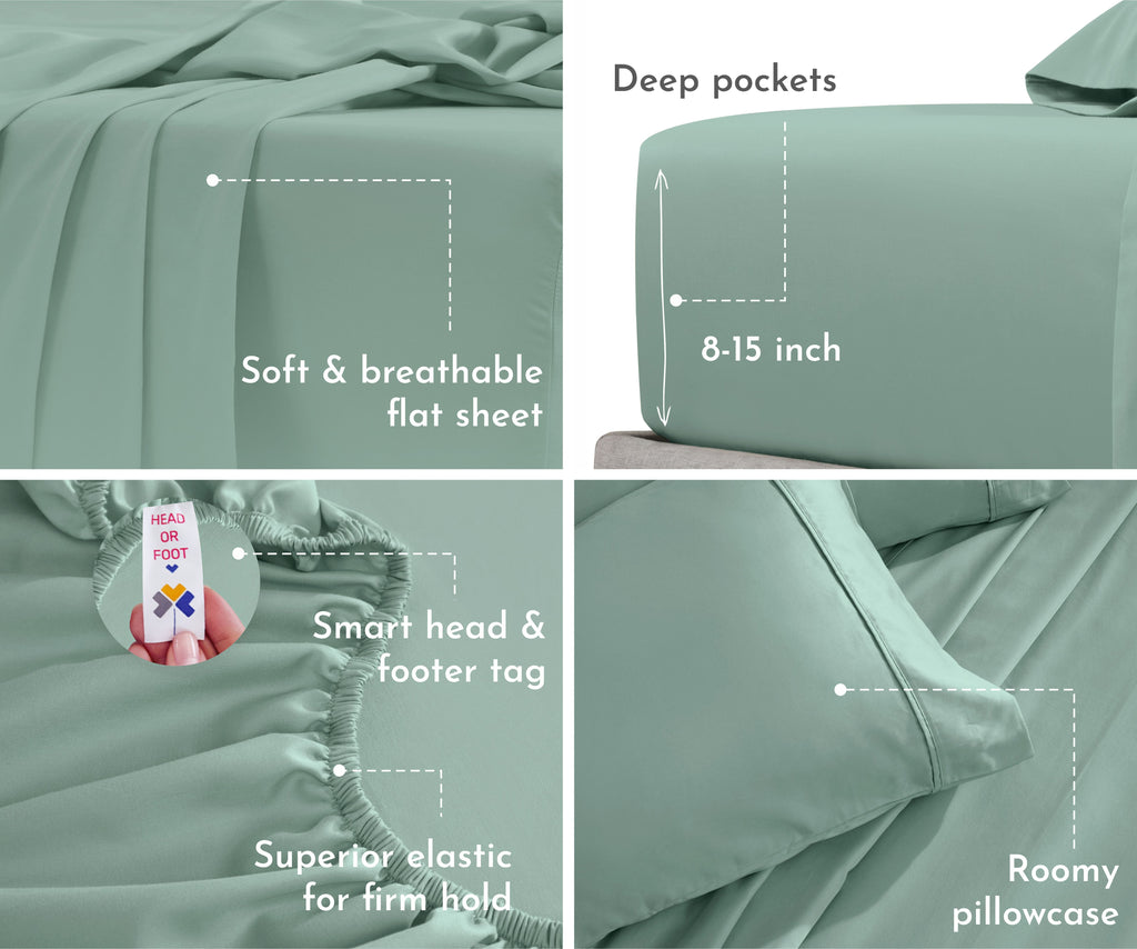 Everyday Soft Sateen Solid Sheet Set - California Design Den