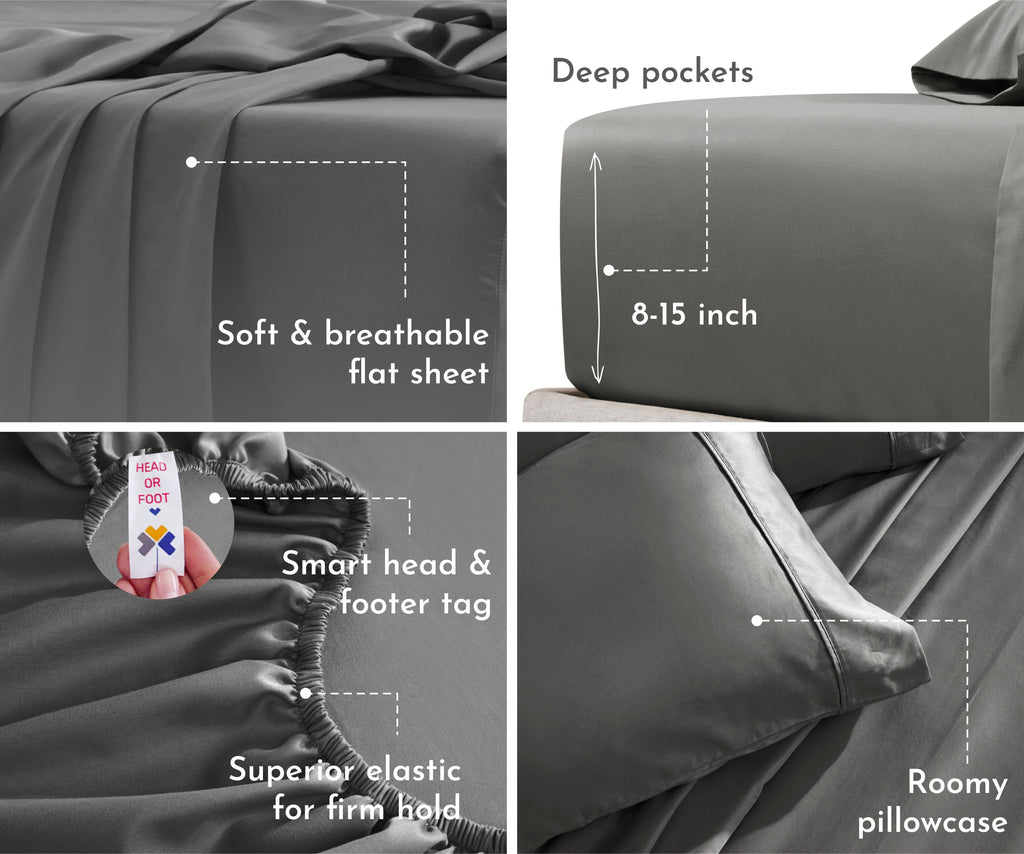 Everyday Soft Sateen Solid Sheet Set - California Design Den