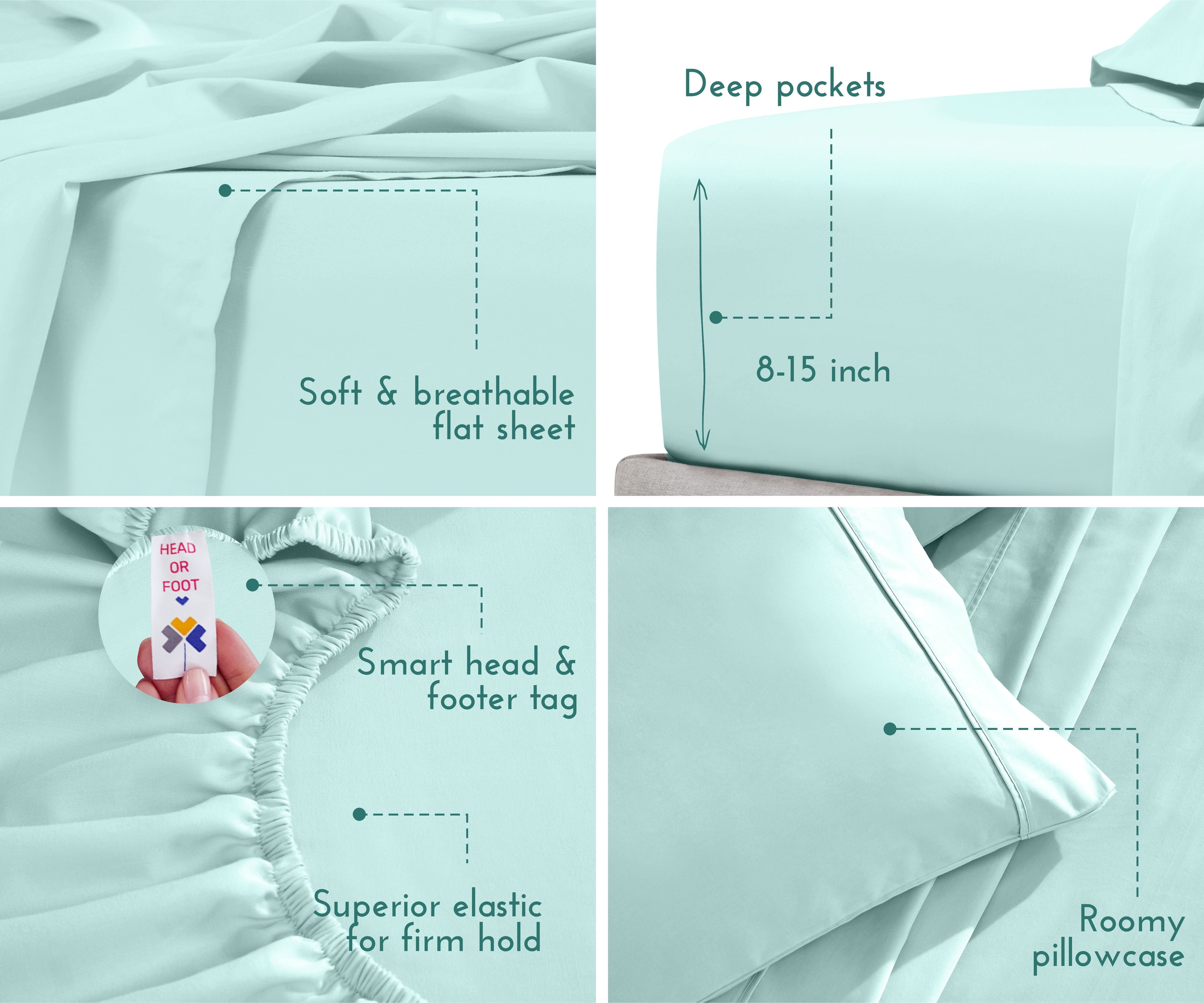 Everyday Soft Sateen Solid Sheet Set - California Design Den