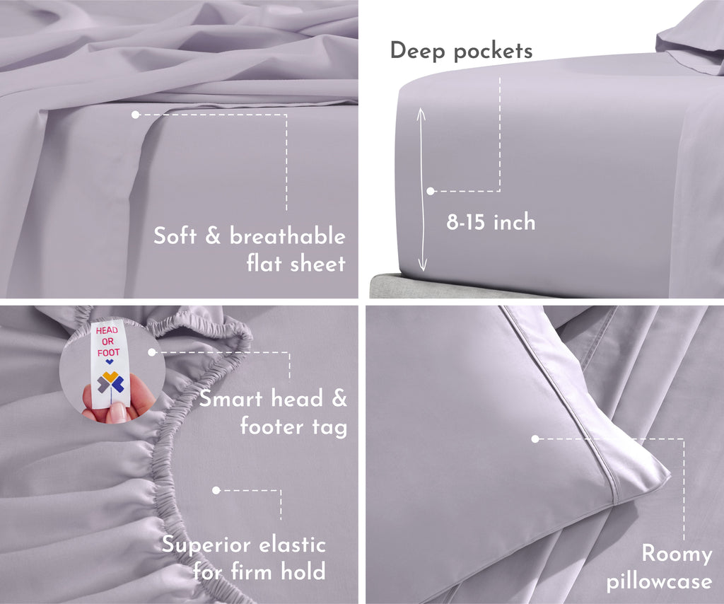 Everyday Soft Sateen Solid Sheet Set - California Design Den