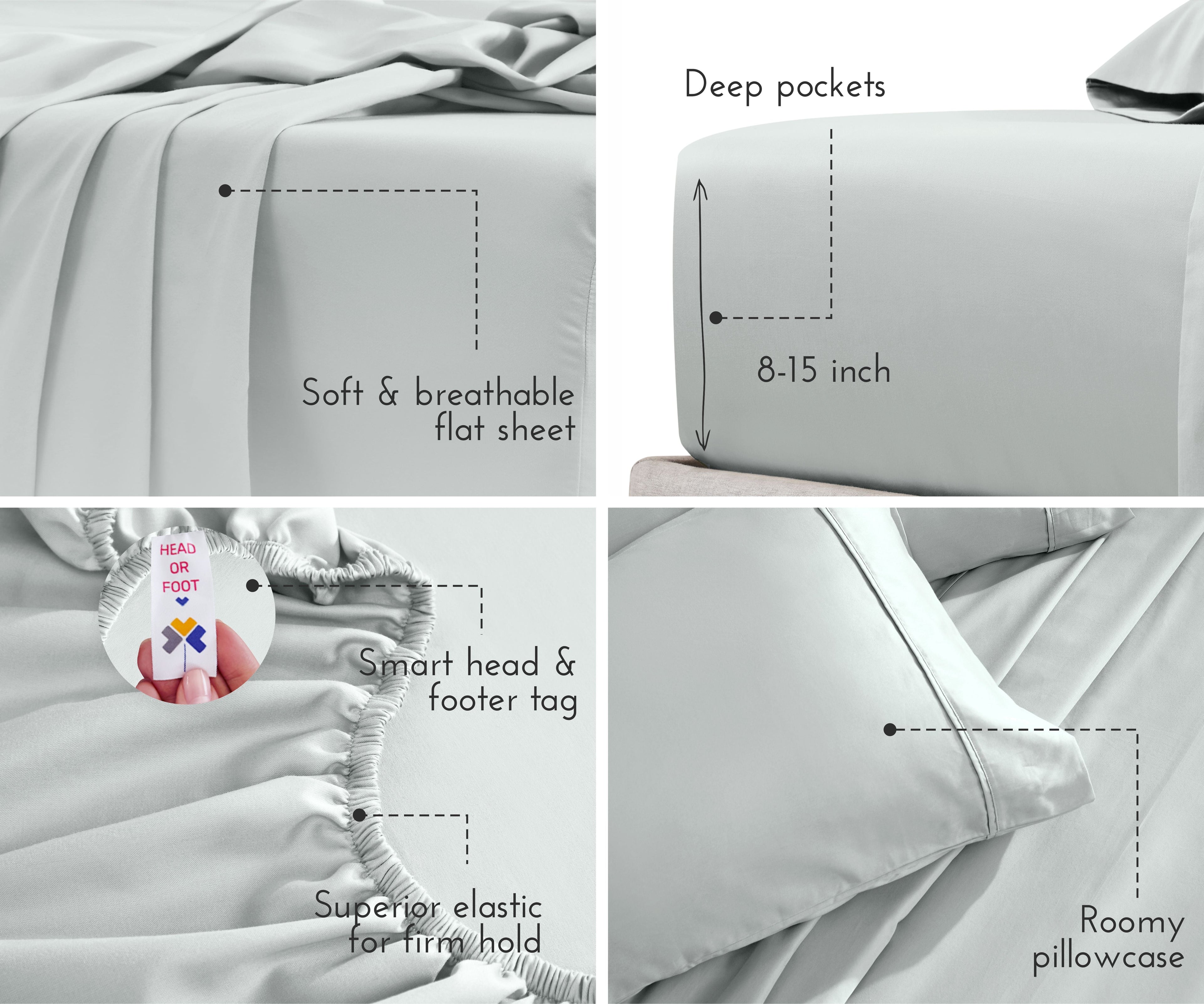 Everyday Soft Sateen Solid Sheet Set - California Design Den