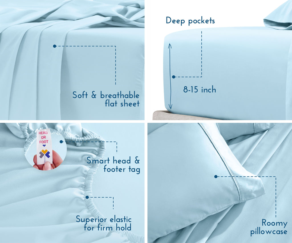 Everyday Soft Sateen Solid Sheet Set - California Design Den