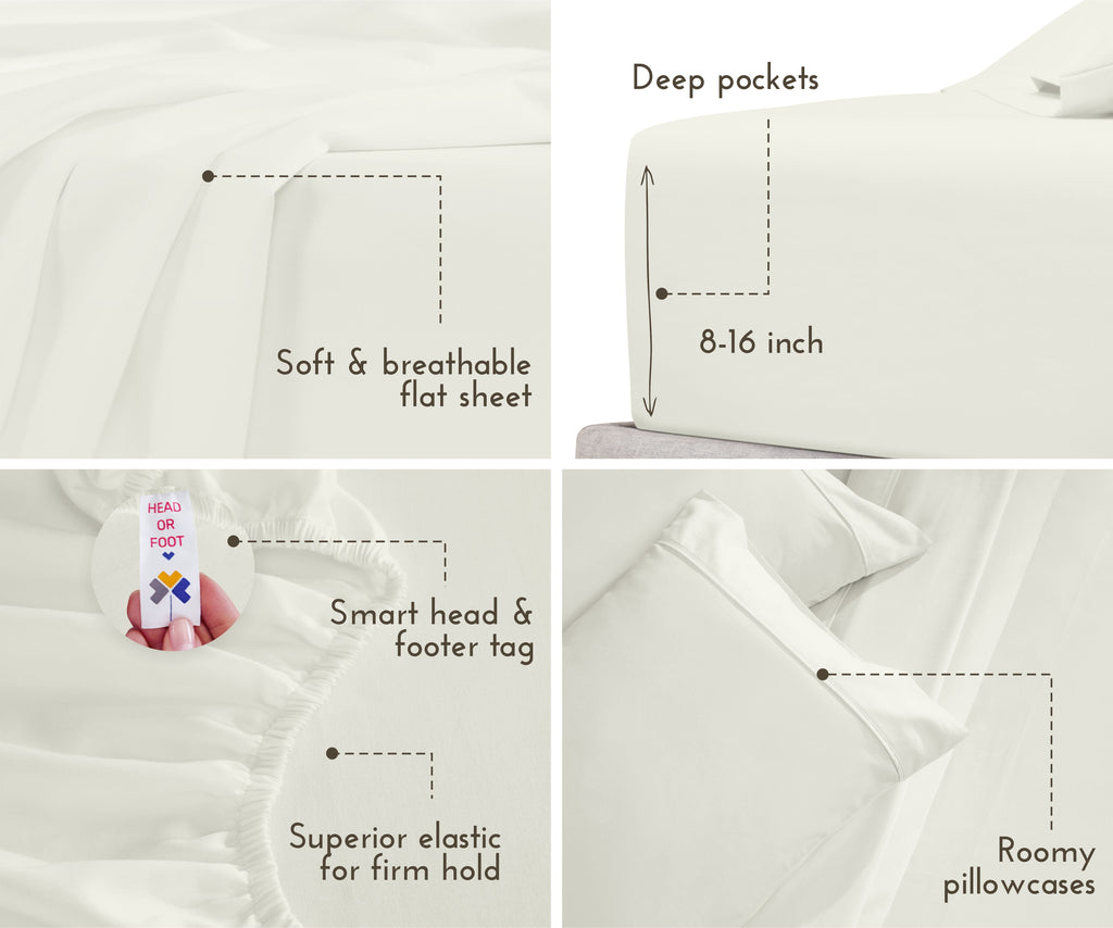 Everyday Soft Sateen Solid Sheet Set - California Design Den