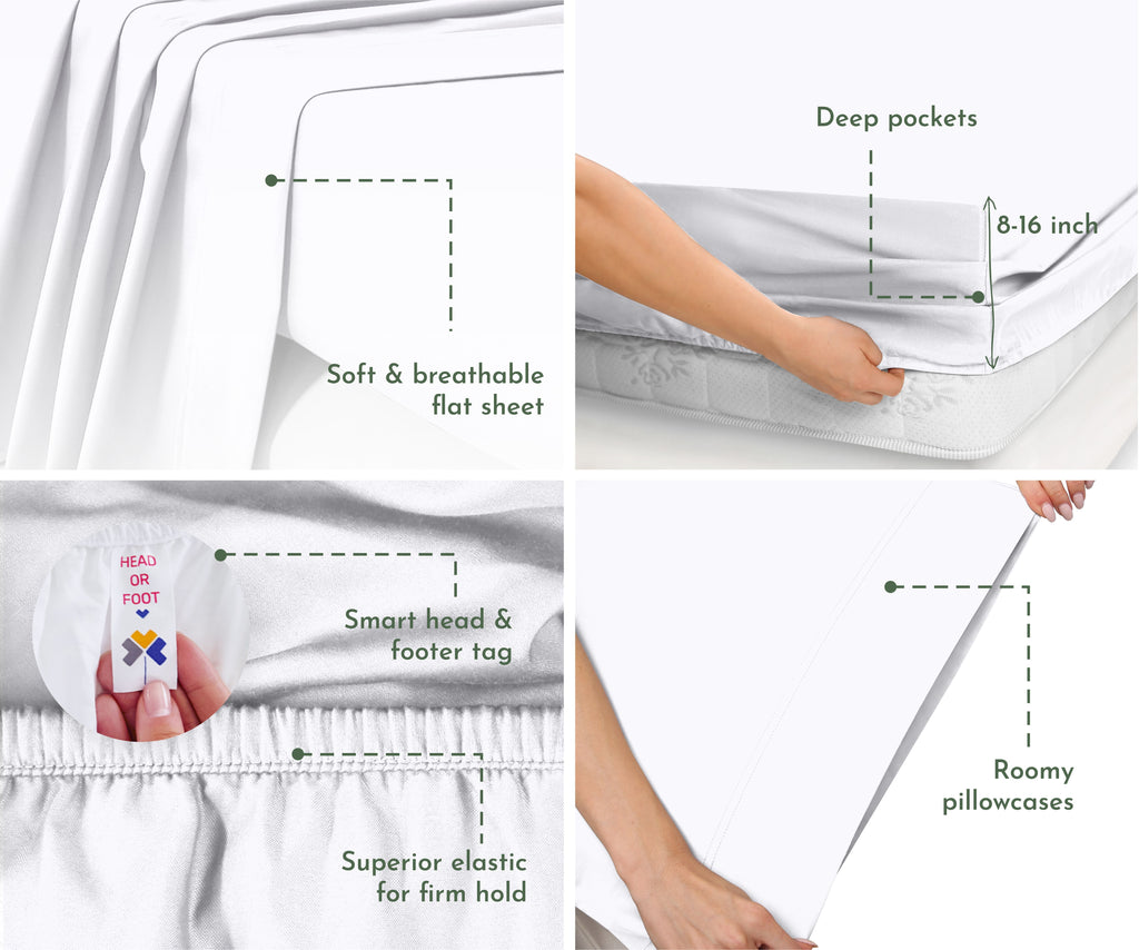 Luxe Smooth Sateen Solid Sheet Set - California Design Den