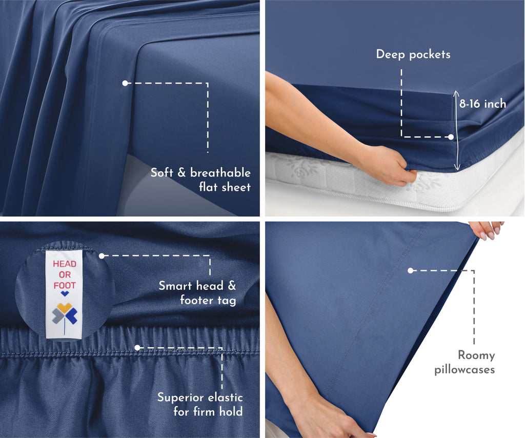 Luxe Smooth Sateen Solid Sheet Set - California Design Den