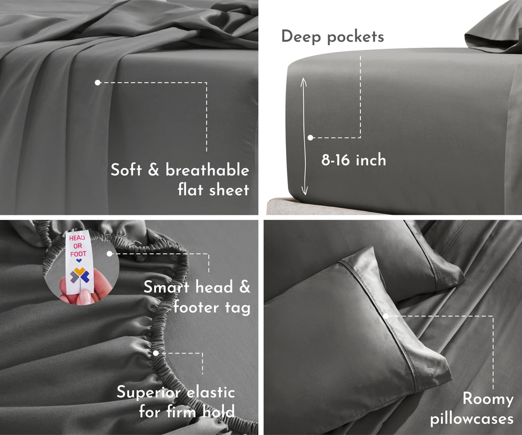 Everyday Soft Sateen Solid Sheet Set - California Design Den