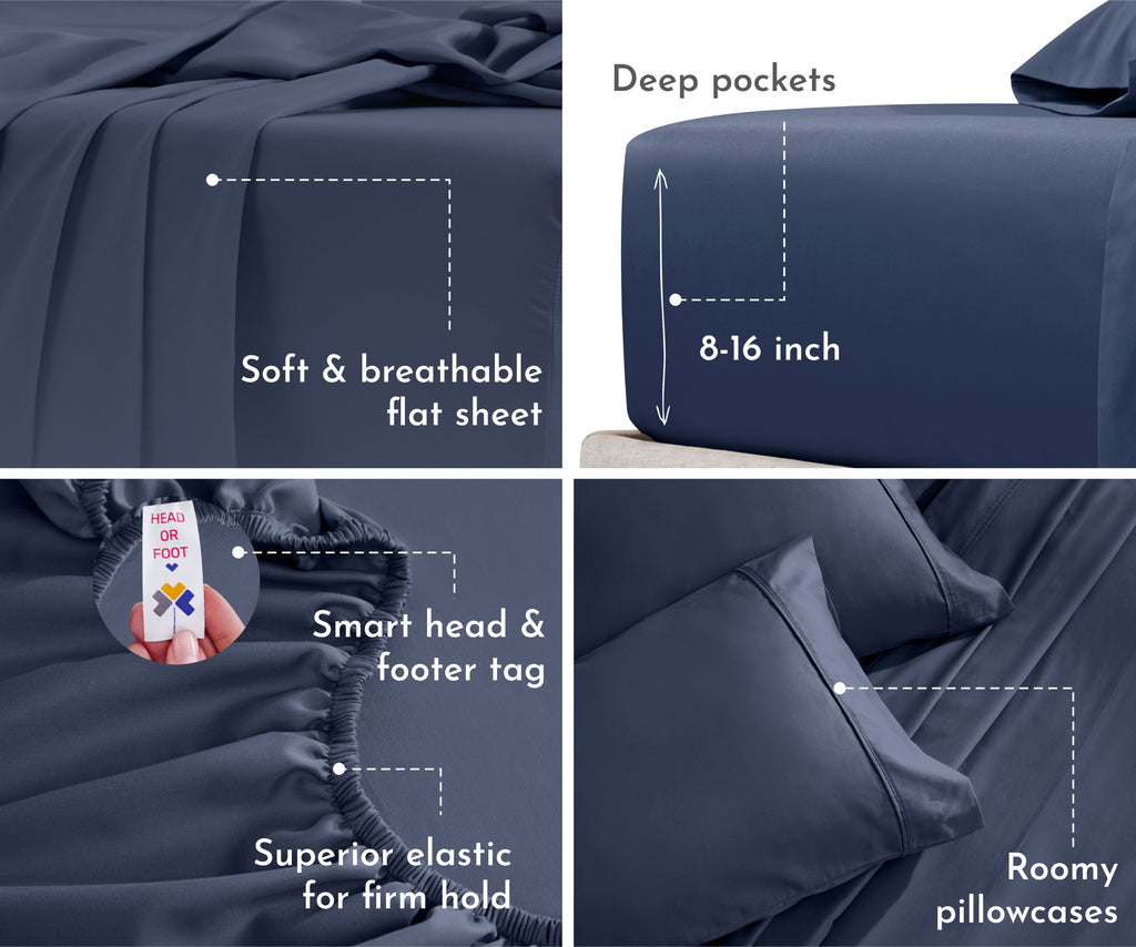 Everyday Soft Sateen Solid Sheet Set - California Design Den