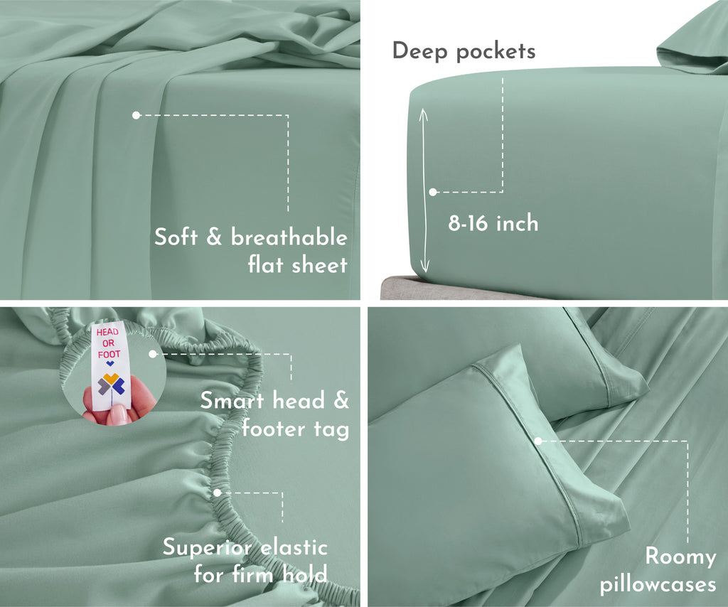Everyday Soft Sateen Solid Sheet Set - California Design Den