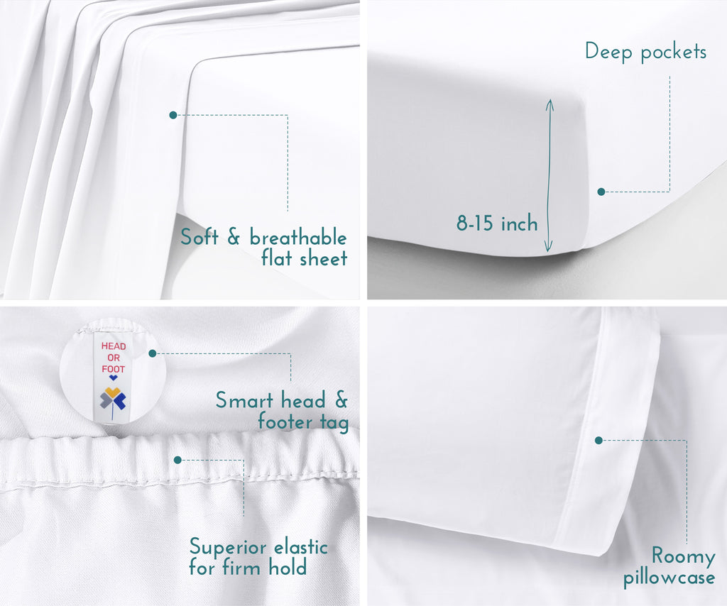 Silky Soft Sateen Solid Sheet Set - California Design Den