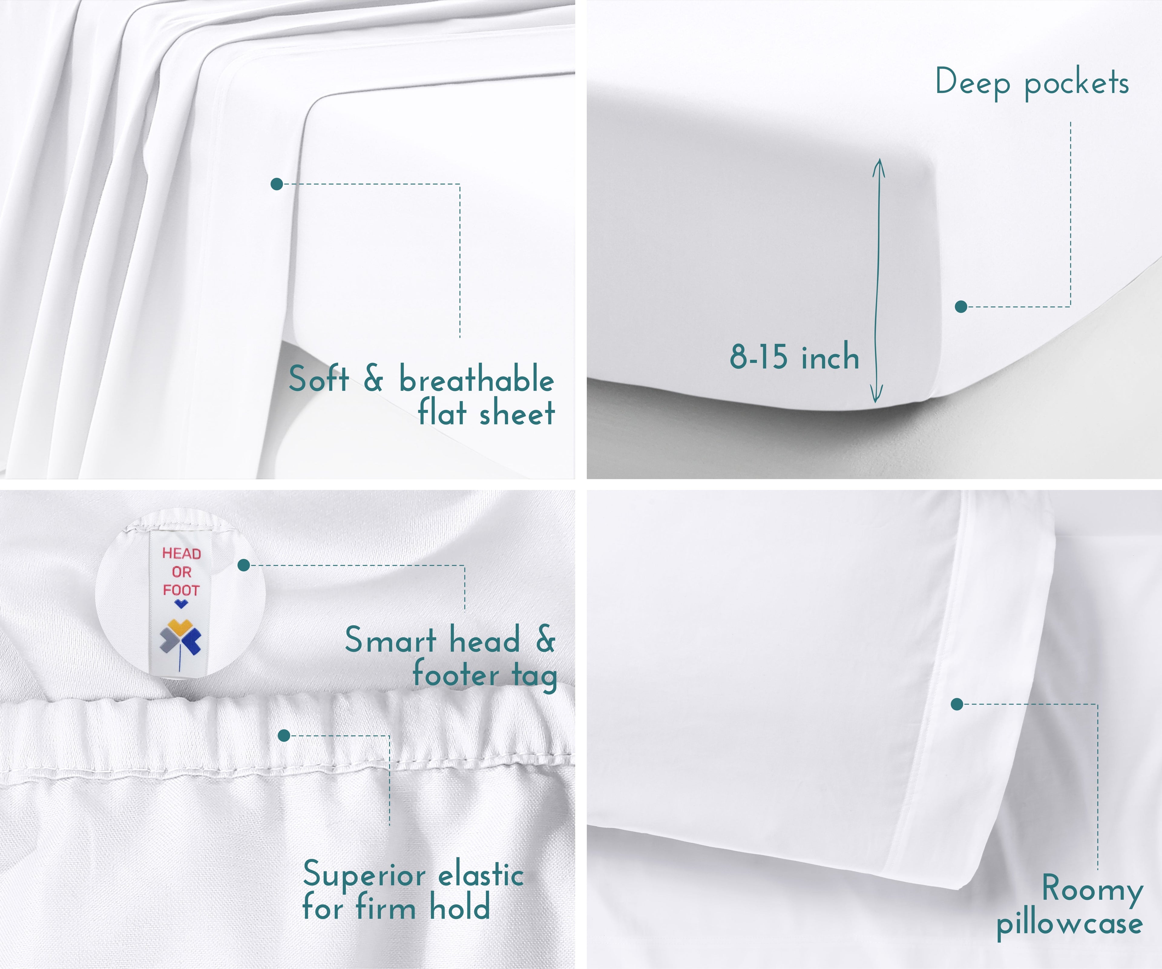 Silky Soft Sateen Solid Sheet Set - California Design Den