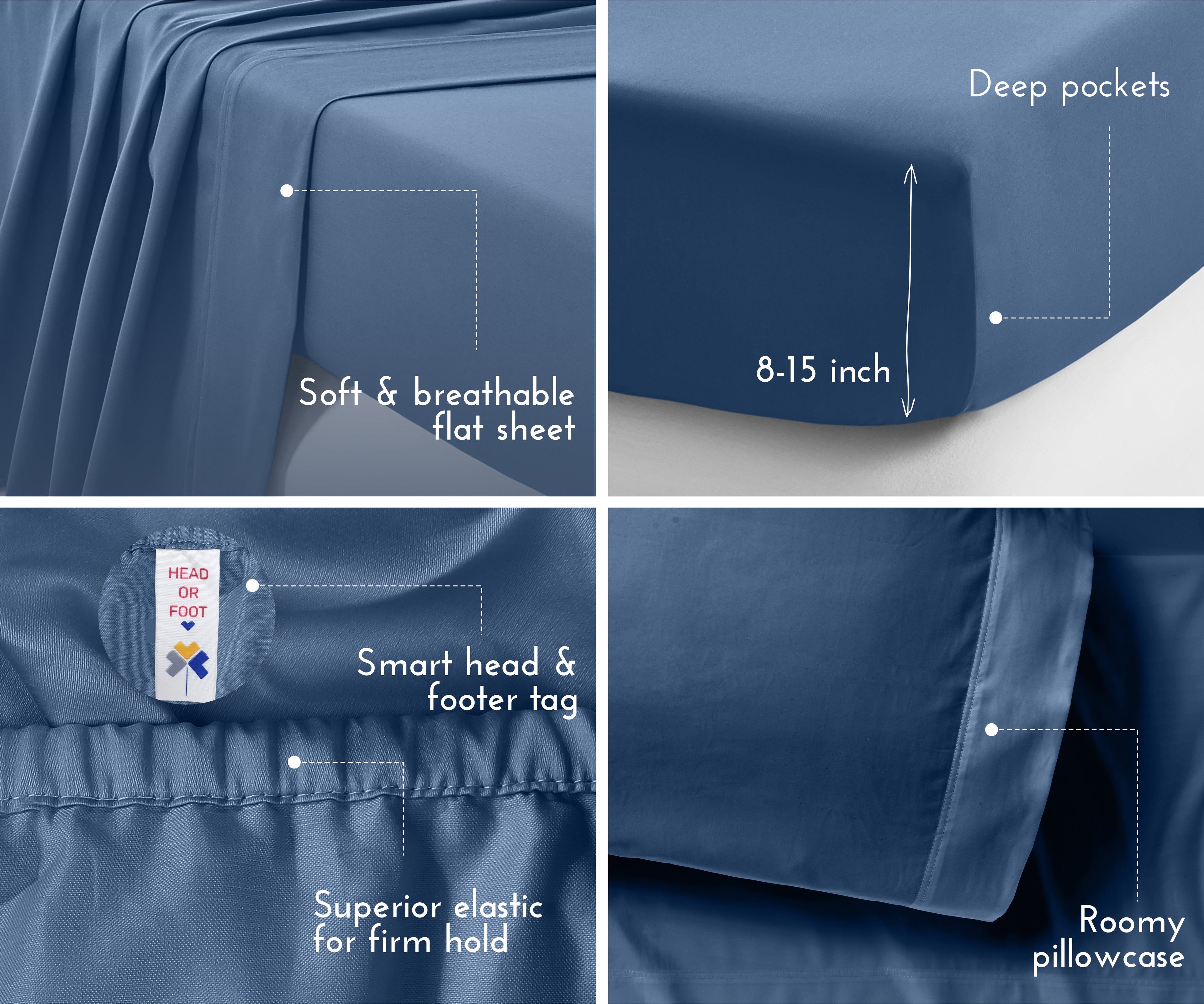 Silky Soft Sateen Solid Sheet Set - California Design Den