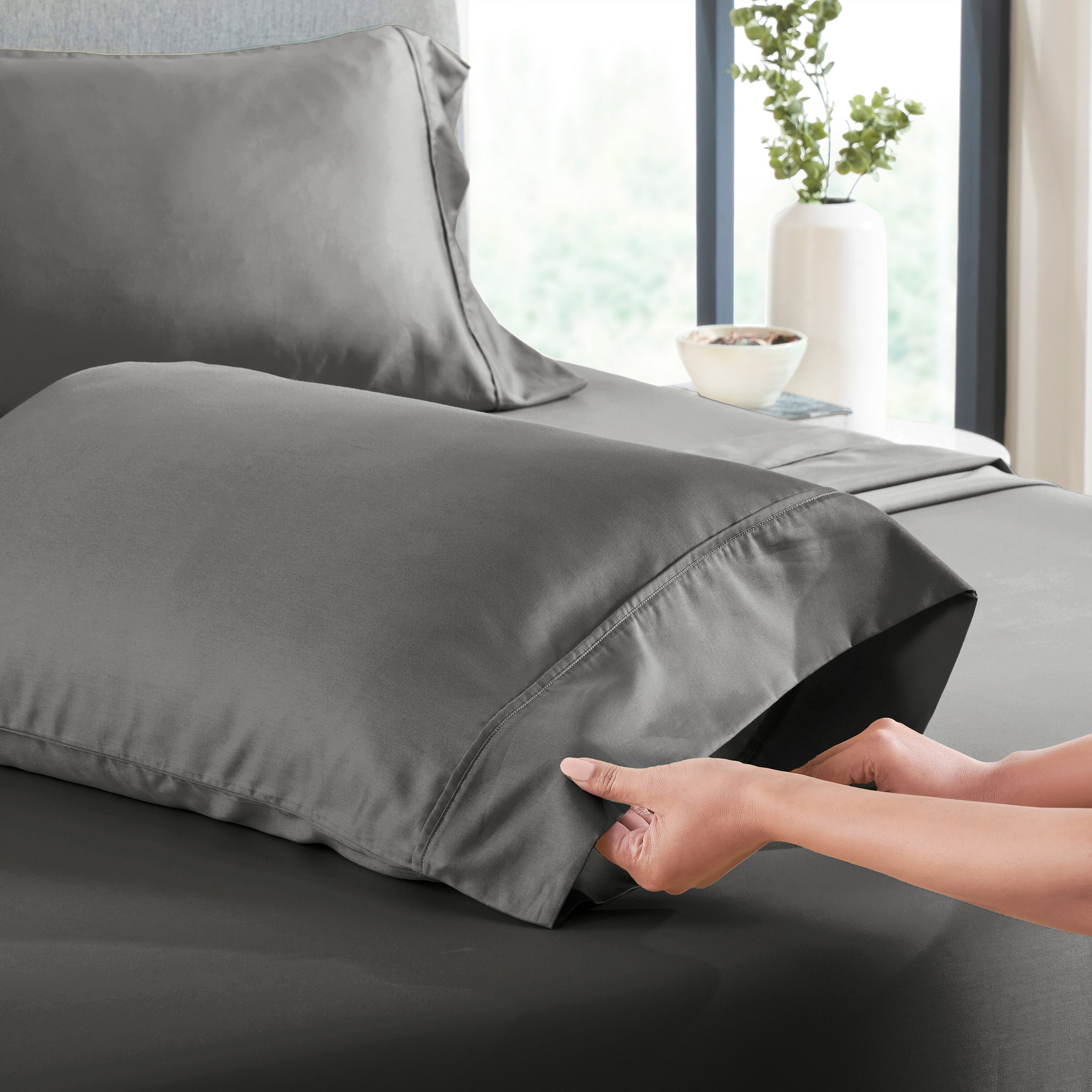 Everyday Soft Sateen Solid Sheet Set - California Design Den