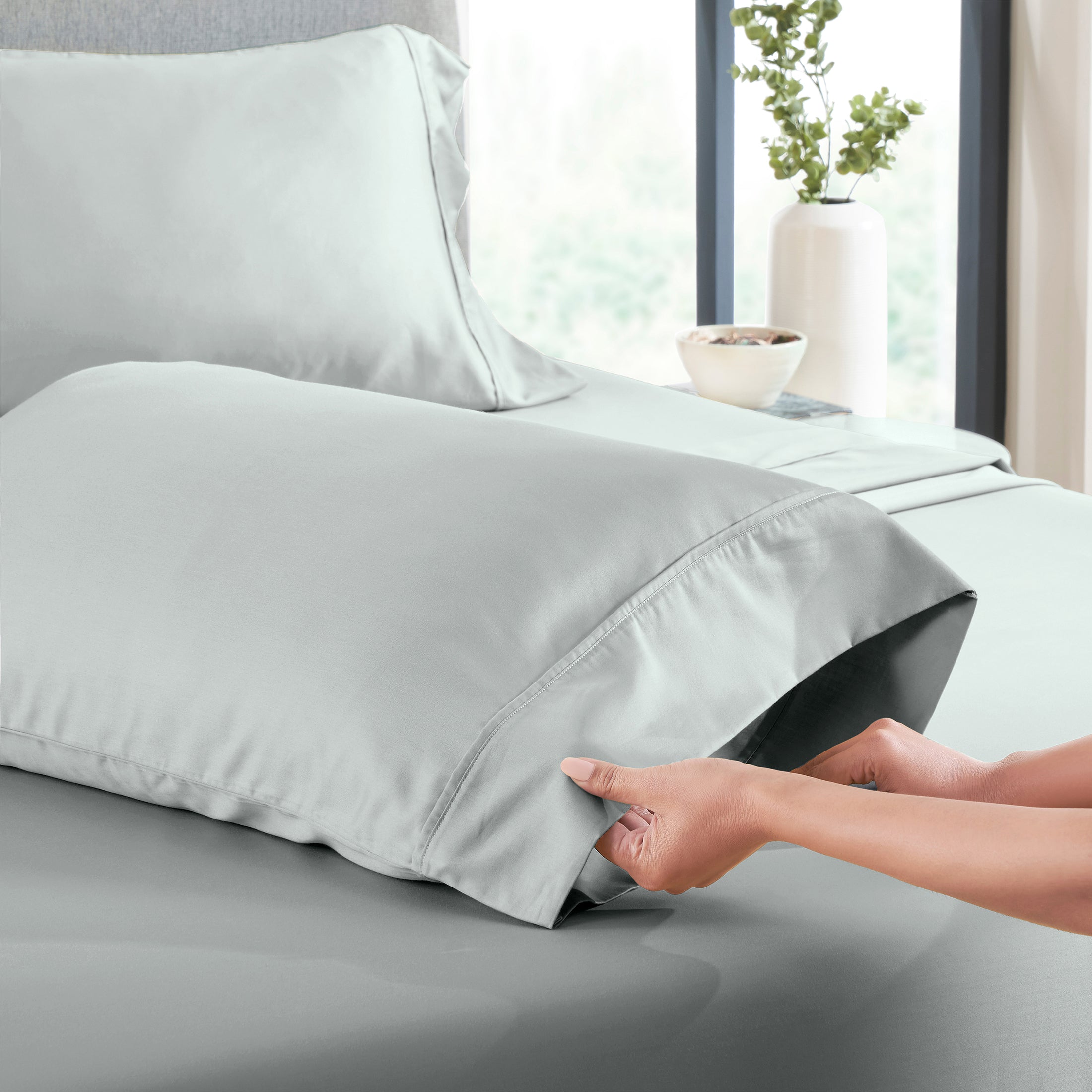 Everyday Soft Sateen Solid Sheet Set - California Design Den